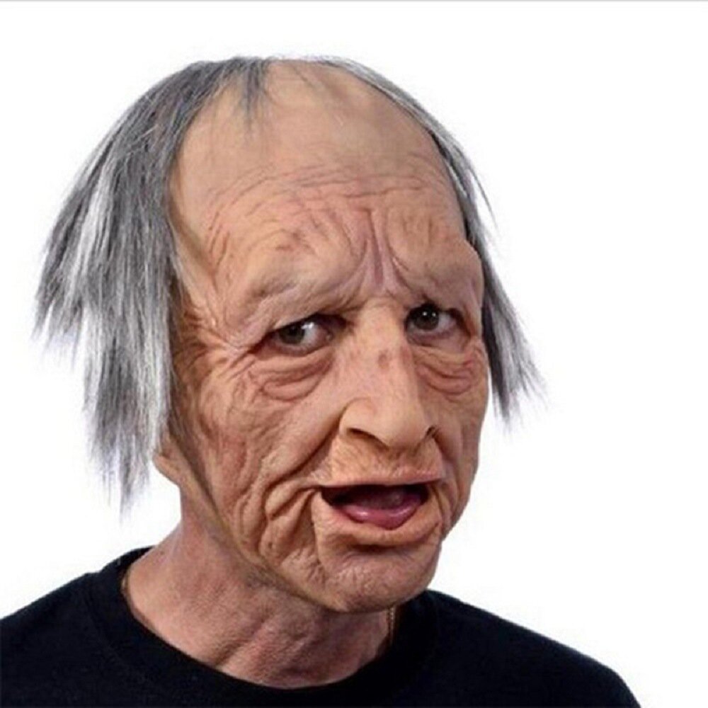 Lisslune | Creepy Old Man Mask – Realistic Latex Halloween Mask for Adults