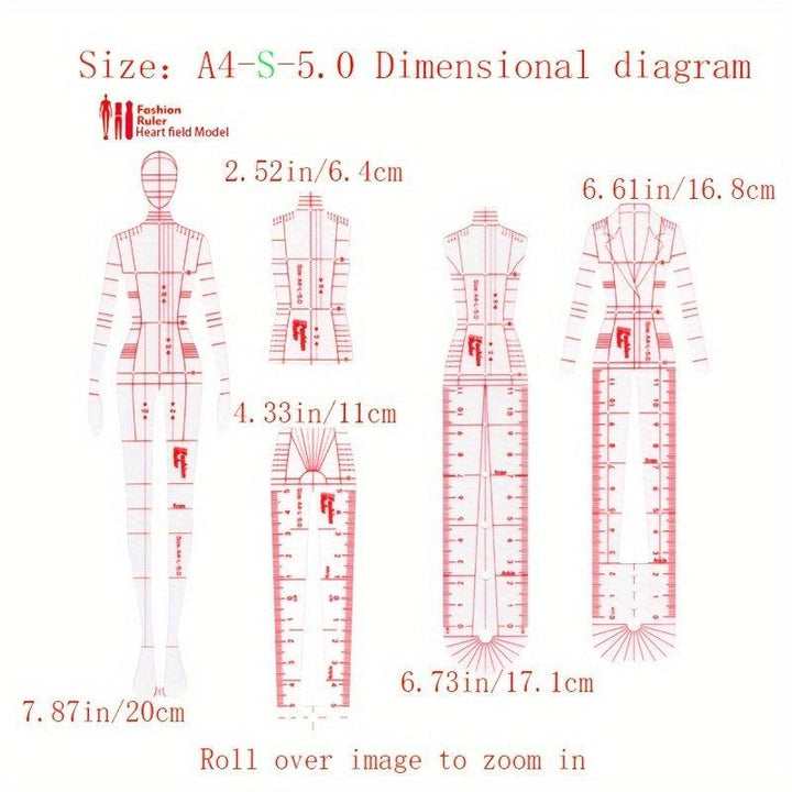 Lisslune | Fashion Designer's Acrylic Sketch Line - Ultimate Guide for Human Figures and Clothing Designs
