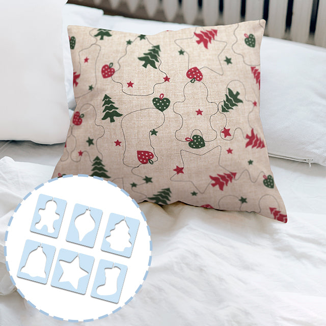 Lisslune | Christmas Motif Quilting Template Set (6 PCS)  - With Instructions