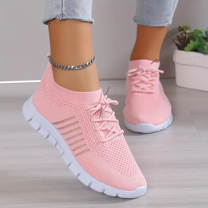 Lisslune | Breathable Lace-Up Running Trainer Sneakers