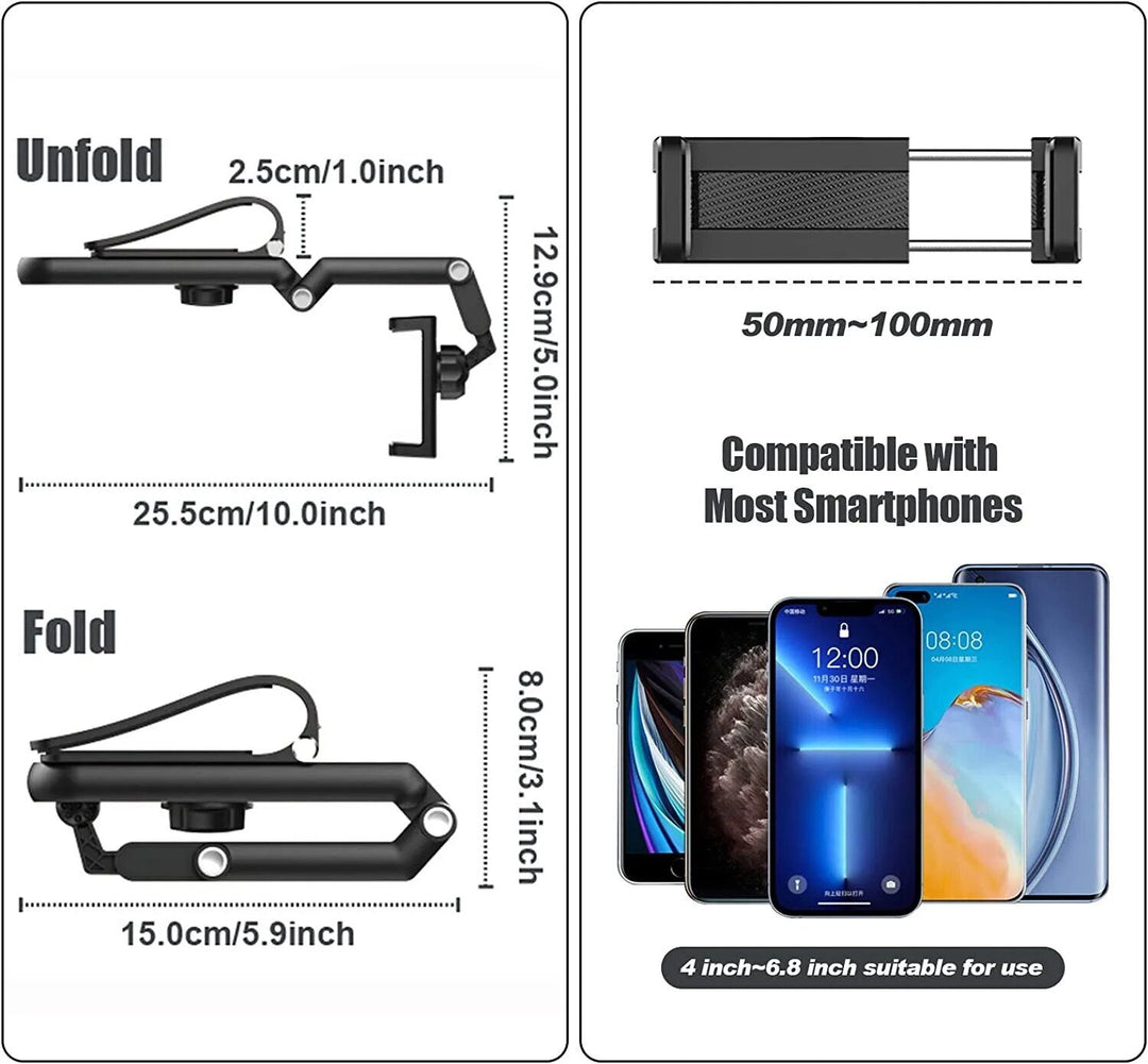 Lisslune | Sun visor phone holder for the car Multifunctional 360° rotating sun visor phone holder for Iphone/Samsung/Android