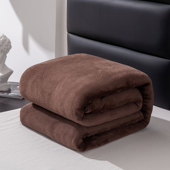 Lisslune | Soft and warm gray flannel blanket for all seasons