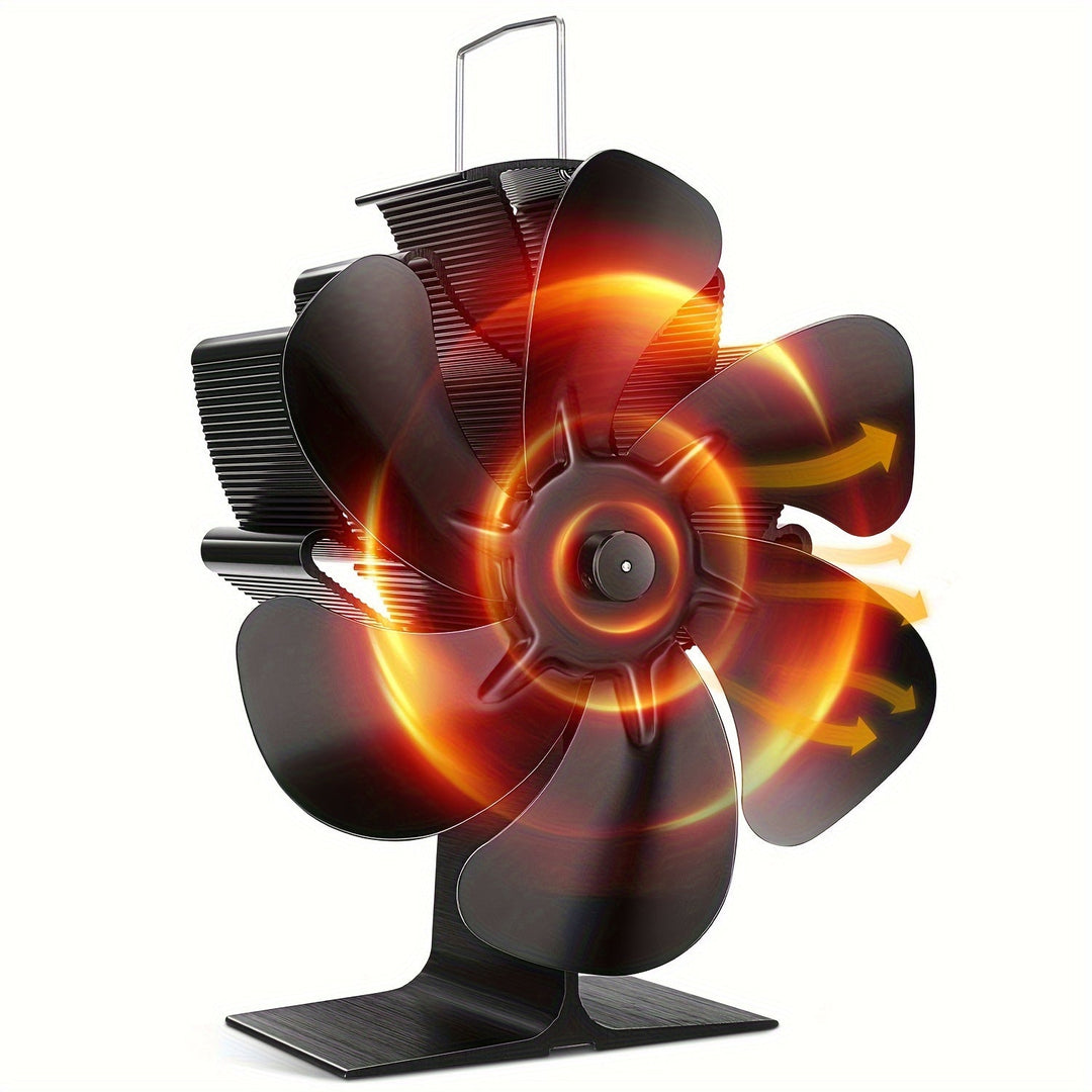 Lisslune | ThermoBreeze | Heat Powered Stove Fan – Silent Operation, No Electricity, Efficient Heat Distribution