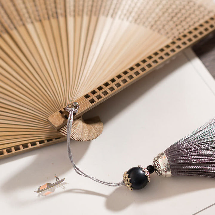 Lisslune | Hand fan made of bamboo silk