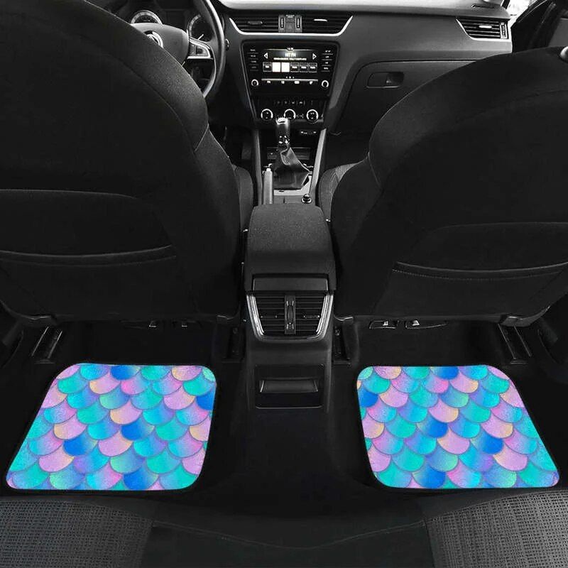 Lisslune | Mermaid Scales Pink Teal Car Mats