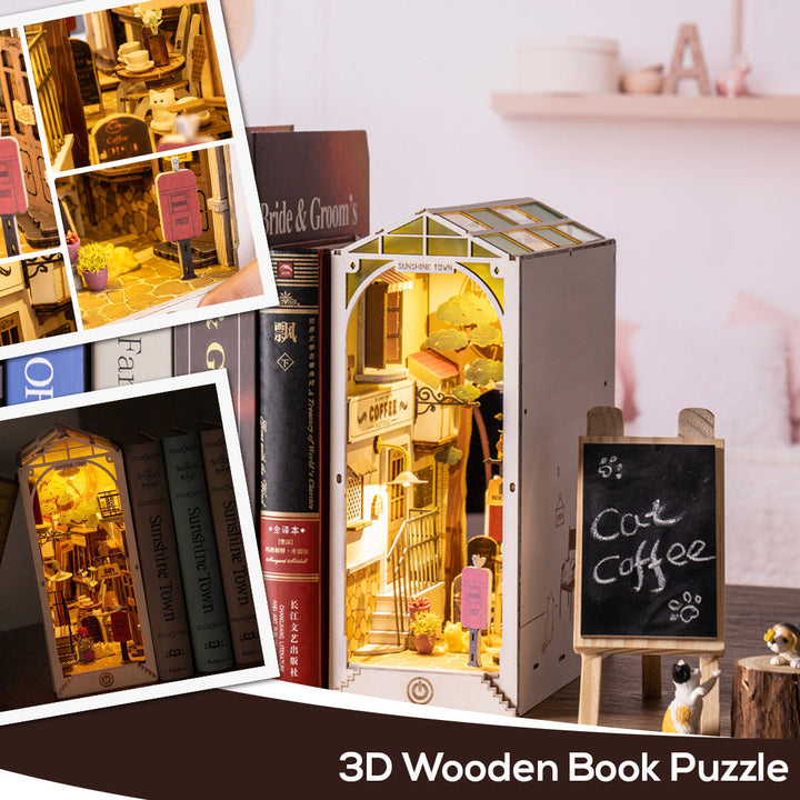Lisslune | 3D Wooden Book Nook Puzzle
