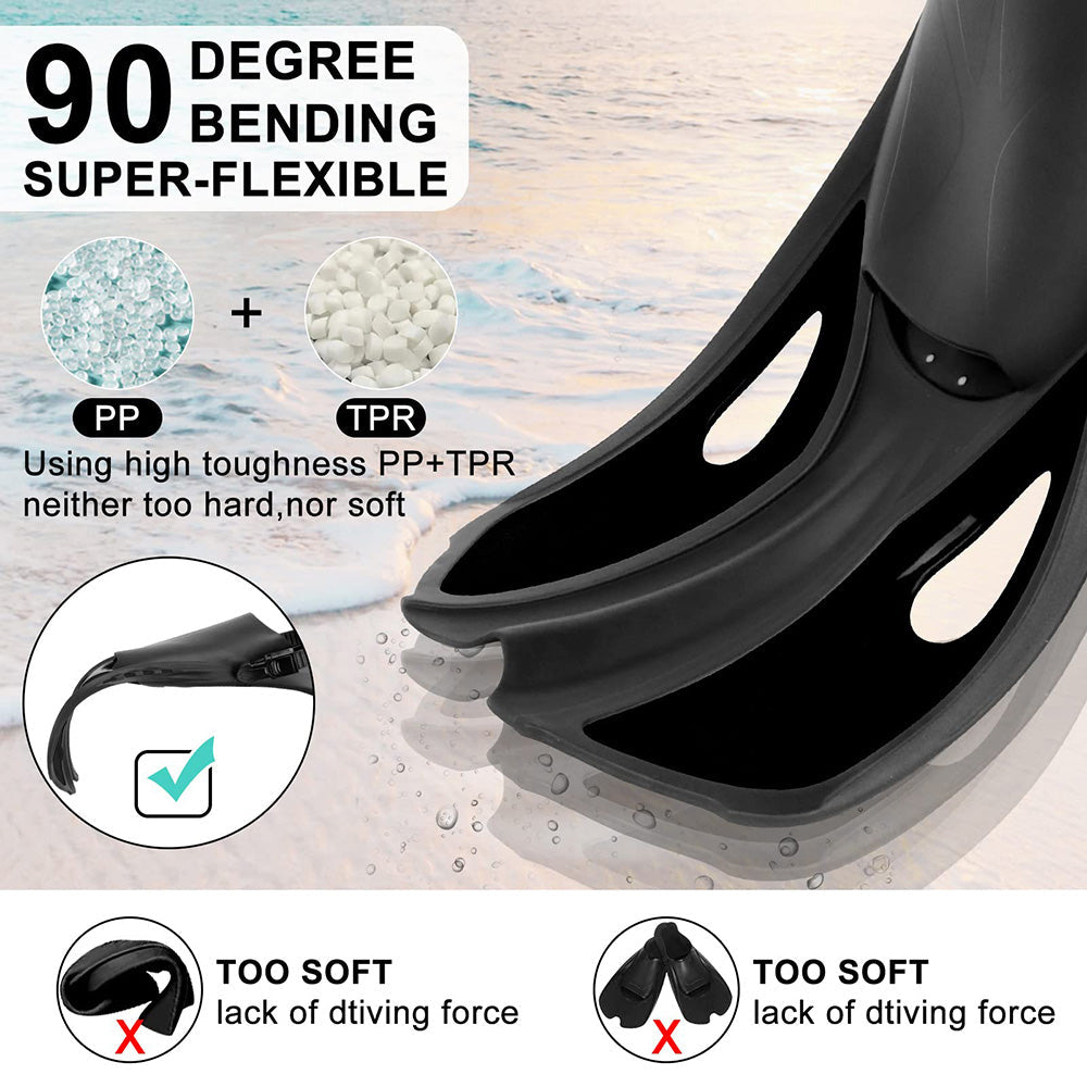 Lisslune | Adjustable Travel Snorkel Fins
