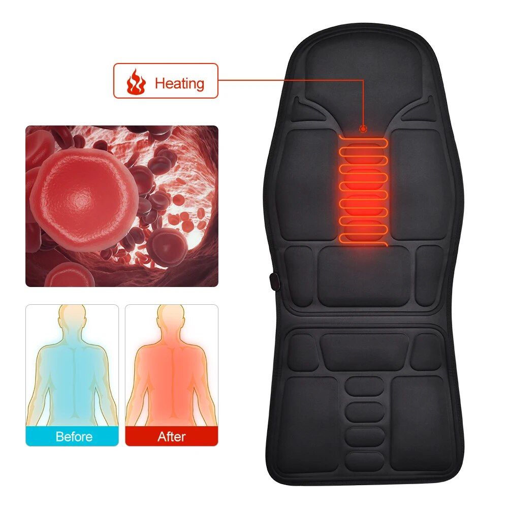 Lisslune | Electric massage seat cushions with heating and vibration for car, home and office