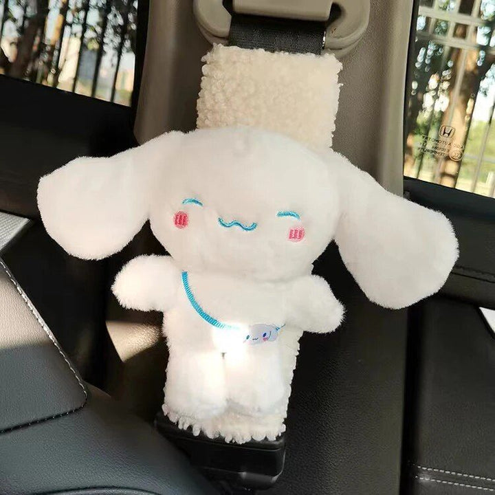Lisslune | Plush Rabbit Seat Belt Decoration with Shoulder Pad & Headrest Pillow