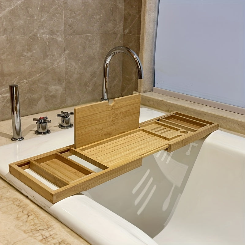Lisslune | Bamboo Bathtub Tray - For Ultimate Relaxation