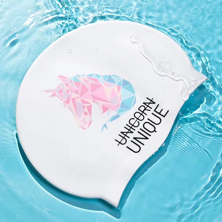 Lisslune | Unisex Silicone Swim Cap with Ear Protection: Colorful and Water-Resistant
