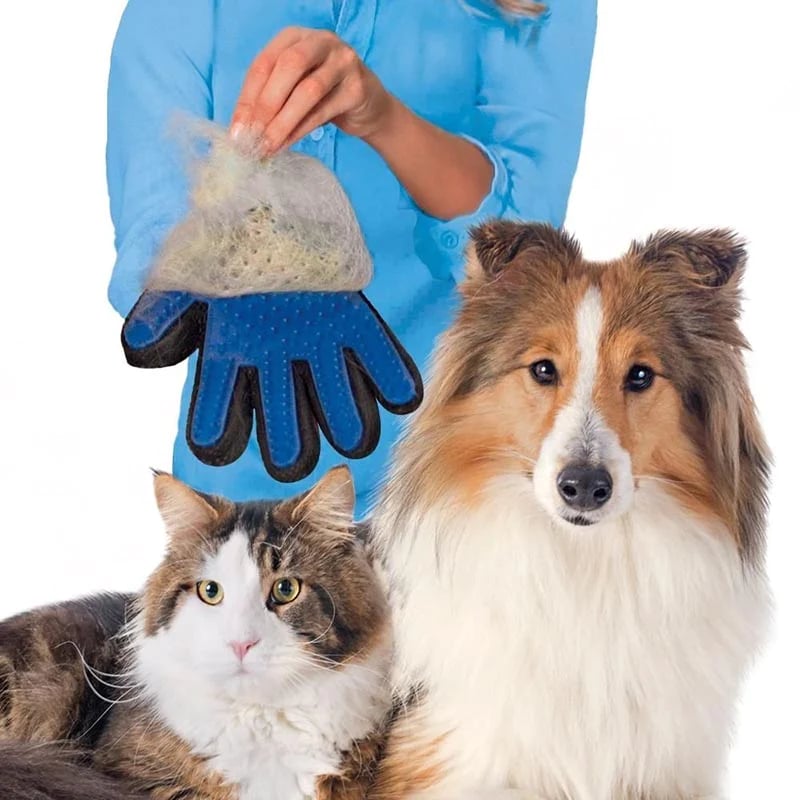 Lisslune | Cat grooming glove for cats wool glove Pet Hair Deshedding Brush Comb Glove For Pet Dog Cleaning Massage Glove For Animal Sale