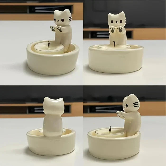 Lisslune | Modern Resin Tray with Cat Decoration