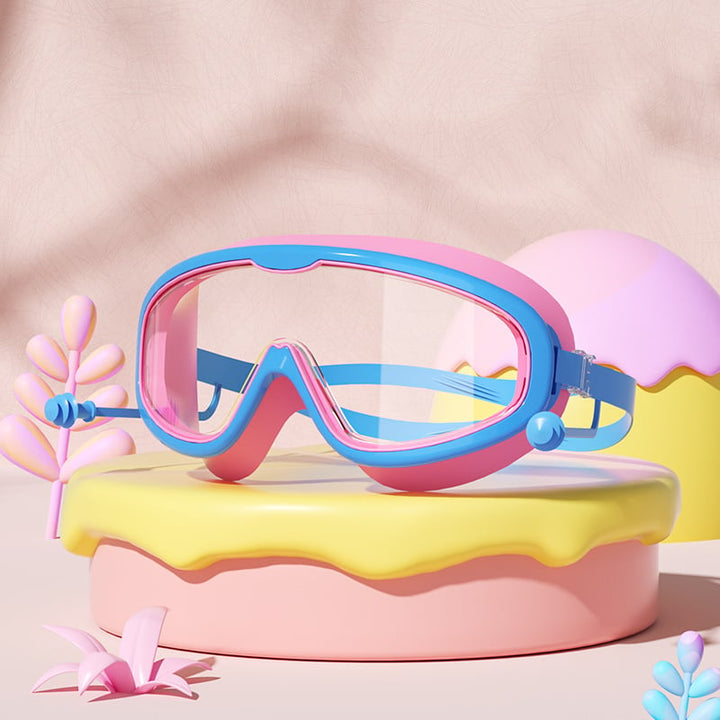 Lisslune | HD children's large frame waterproof and anti-fog swimming goggles