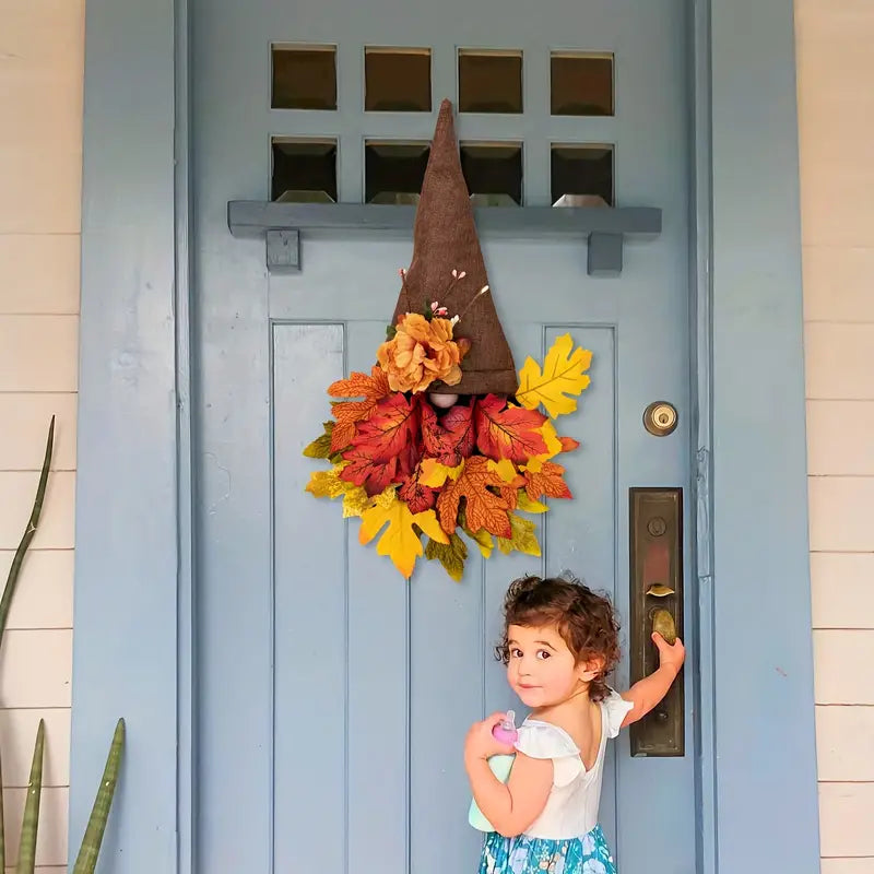 Lisslune | Fall Maple Gnome Front Door Hanger