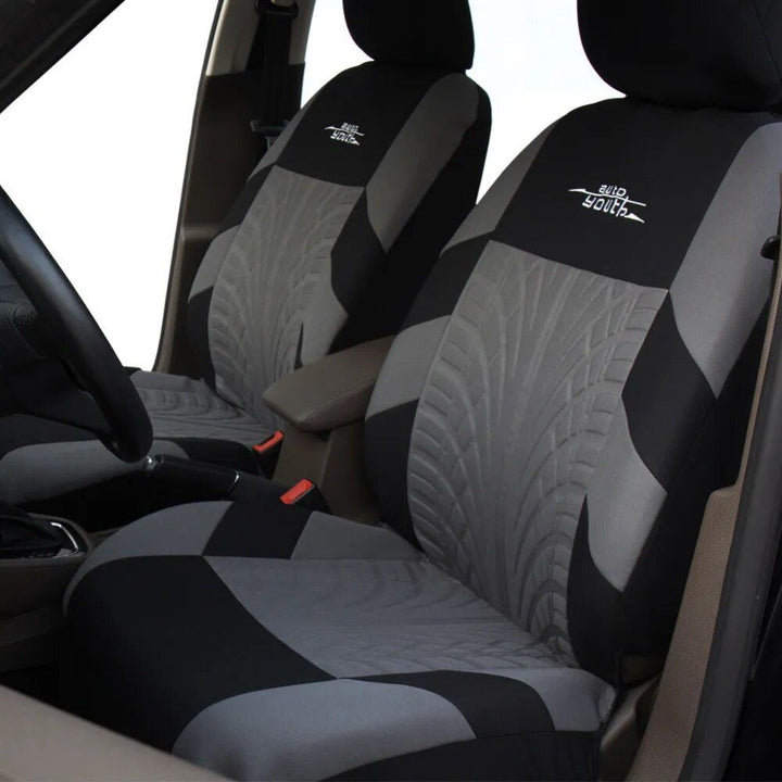 Lisslune | Universal Fit Embroidered Car Seat Cushions with Tire Track Detail