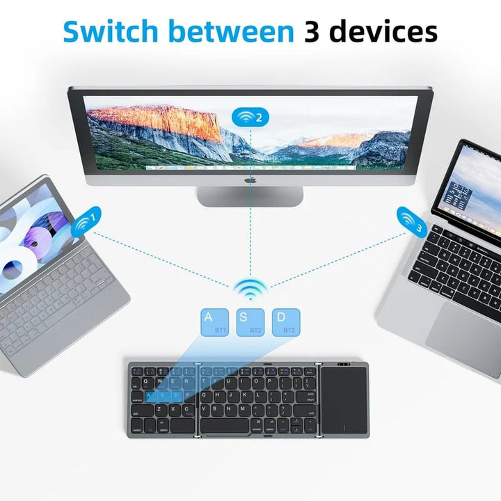 Lisslune | Foldable Bluetooth Keyboard with Touchpad