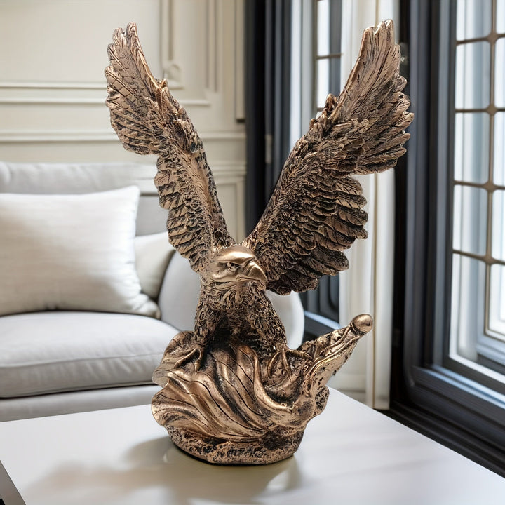 Lisslune | AeroGlide Majestic Eagle Statue – Impressive Decoration with Outstretched Wings