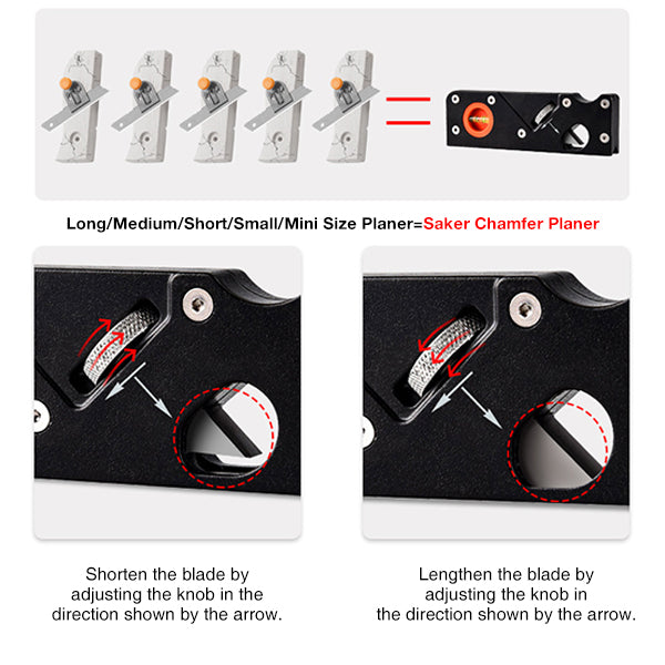 Lisslune | Chamfer Plane - Woodworking Edge Corner Flattening Tool