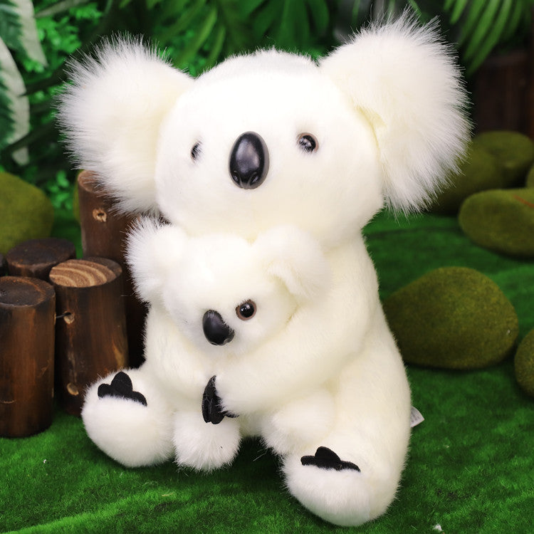 Lisslune | Plush Koala Mother and Child-White