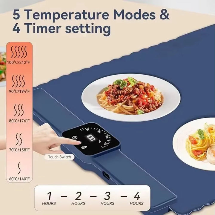 Lisslune | Safe Heat Roll-Up Electric Food Warmer Mat