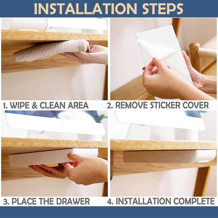 Lisslune | Storage drawer under the table without perforation