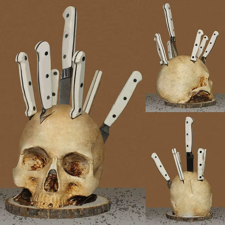 Lisslune | Gothic Skull Knife Organizer Holder