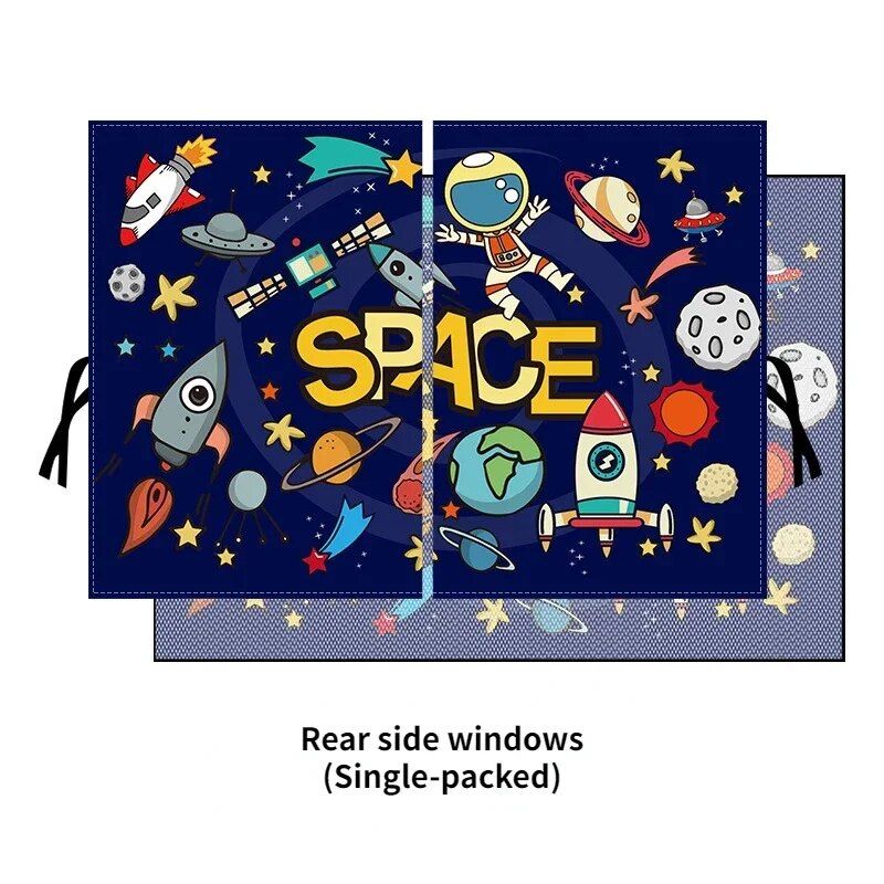 Lisslune | Universal Magnetic Car Side Screen Sunshade - Cartoon Curtain for Kids' Sun Protection and Thermal Insulation