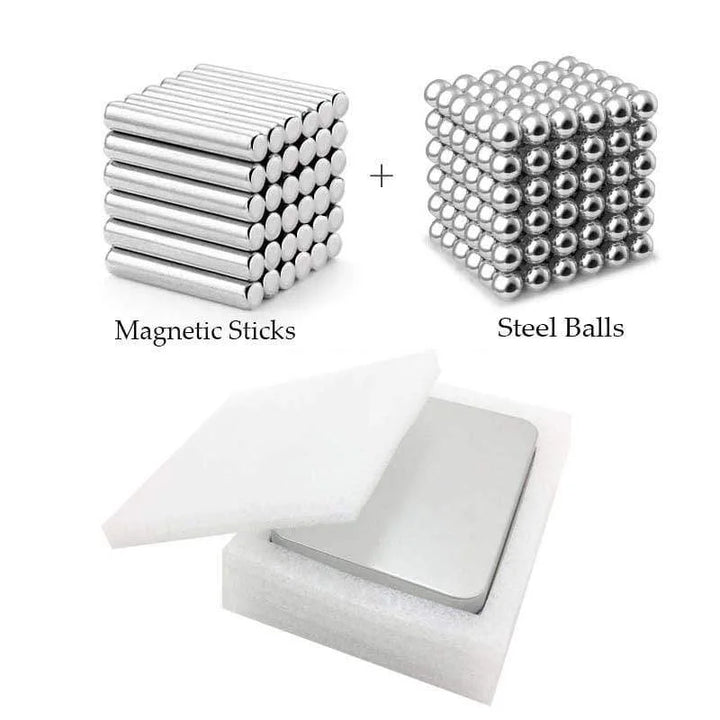 Lisslune | Magnetic Building Toy Set with Bars and Balls