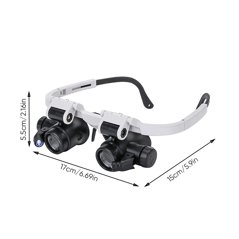 Lisslune | Magnifying glasses with LED lamps for double eyes