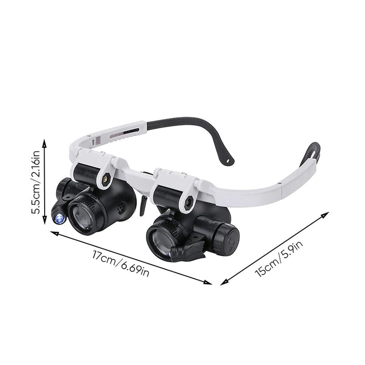 Lisslune | Magnifying glasses with LED lamps for double eyes