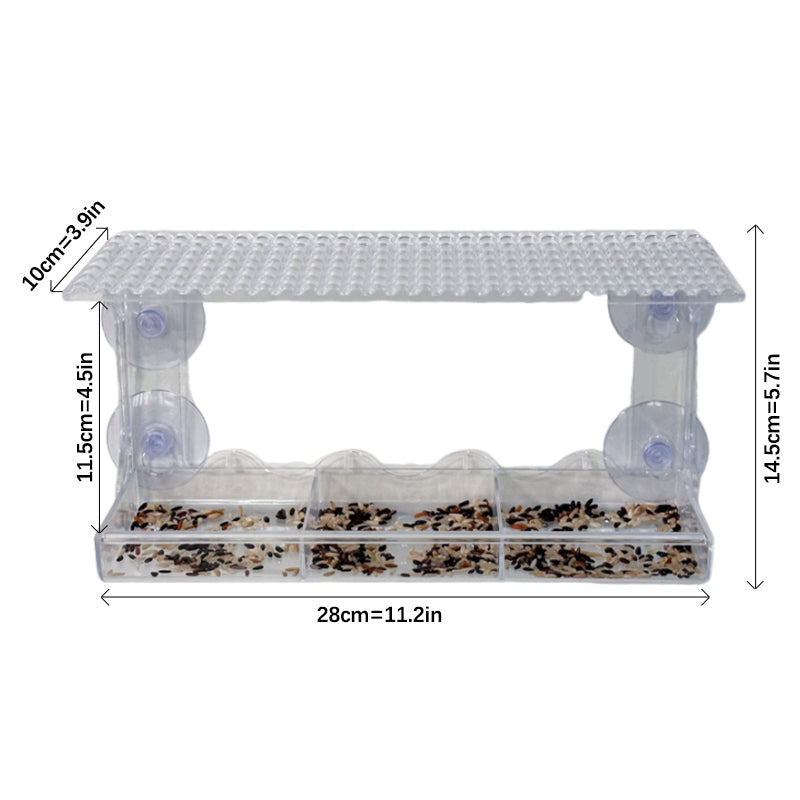 Lisslune | Outdoor Clear-Window-Suction-Cup-Birdhouse