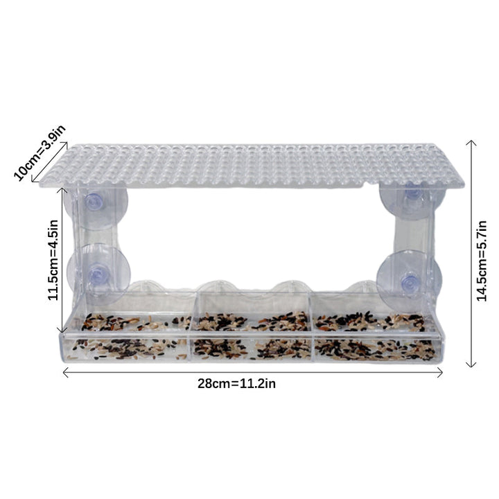 Lisslune | Outdoor Clear-Window-Suction-Cup-Birdhouse