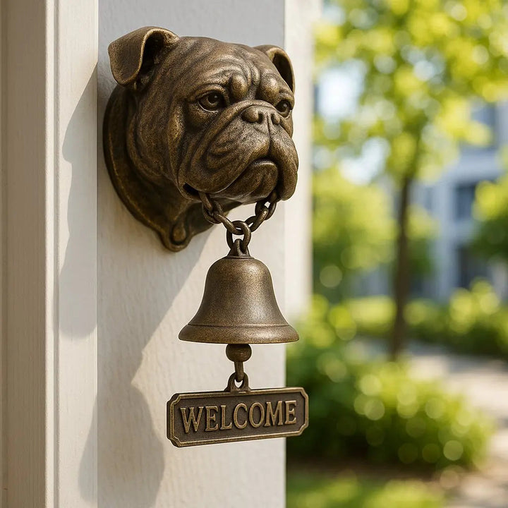 Lisslune | Welcome Bell HerderKlank – Handmade Cast Iron Doorbell with Dog