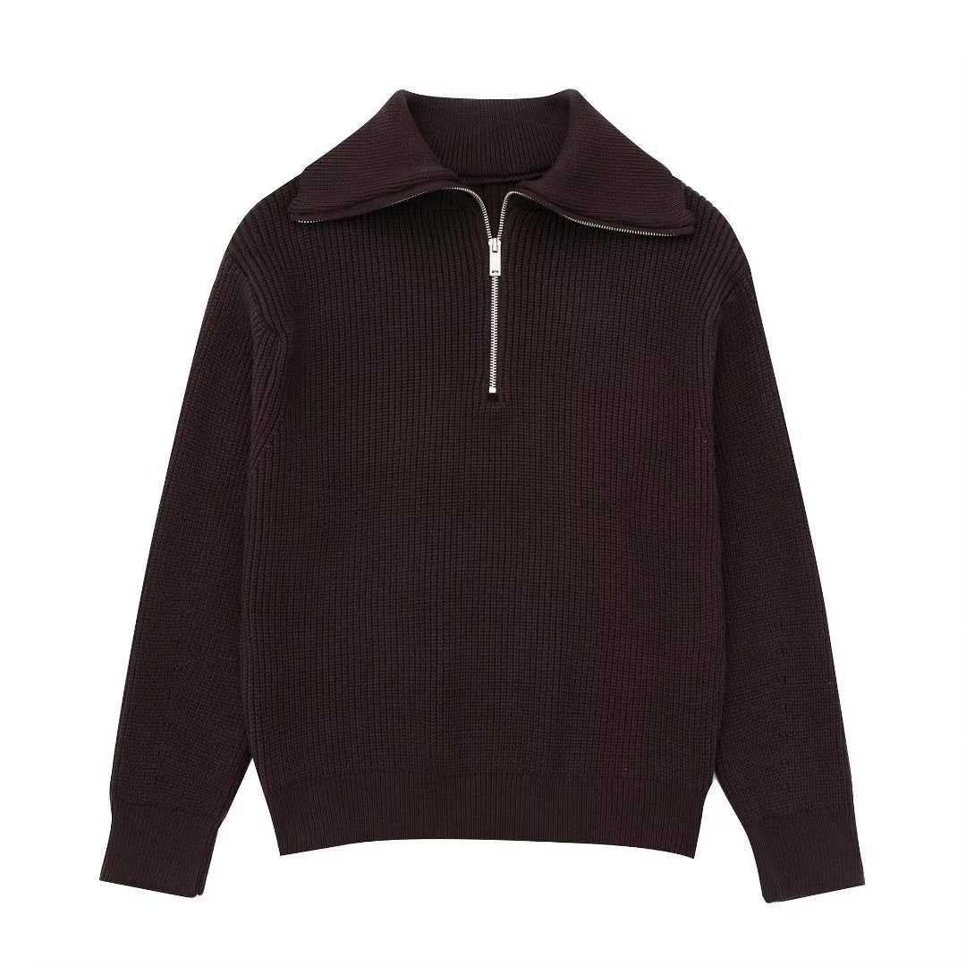 Lisslune | All Match Wool Sweater with Open Collar