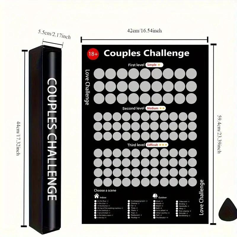 Lisslune | Love Challenge Scratch Cards for Couples