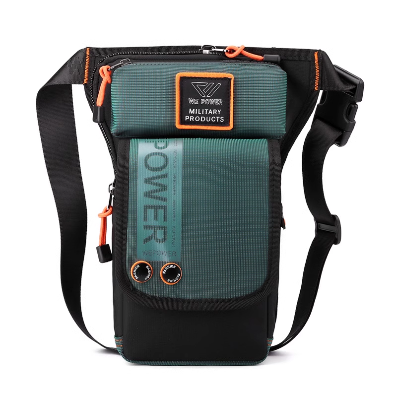 Lisslune | Personalized Men's Motorcycle Style Waterproof Nylon Leg Chest Bag