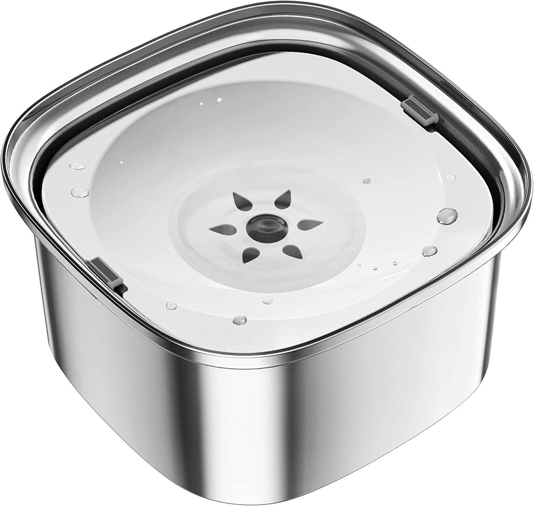 Lisslune | AquaLux | Stainless Steel Floating Water Bowl for Pets | Large Capacity | Stylish Design