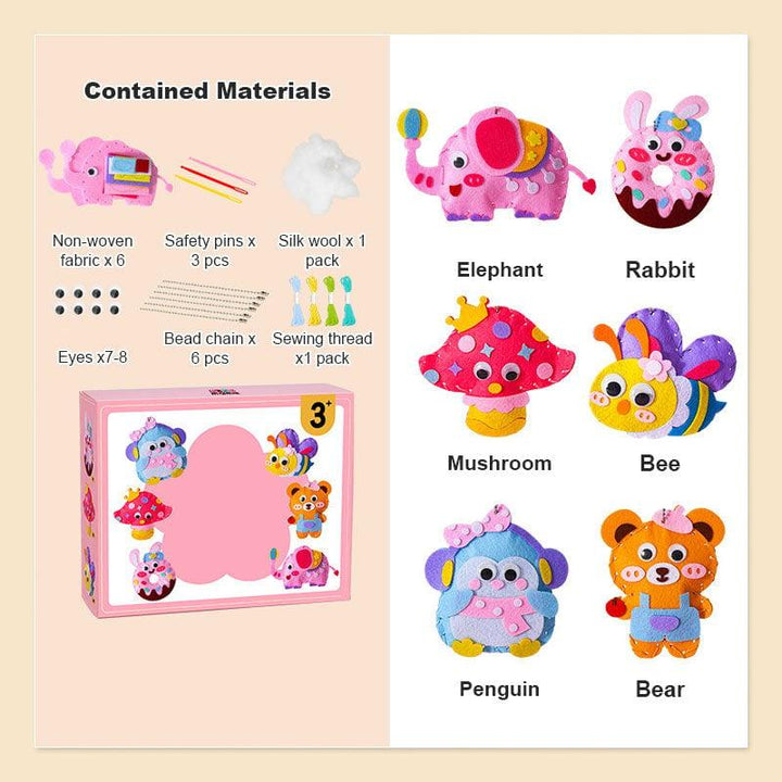 Lisslune | DIY sewing kit for children – Creative crafting with cute animal motifs