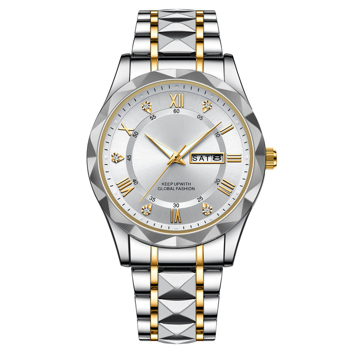 Lisslune | Waterproof Luminous Stainless Steel Two-tone Quartz Men's Watch