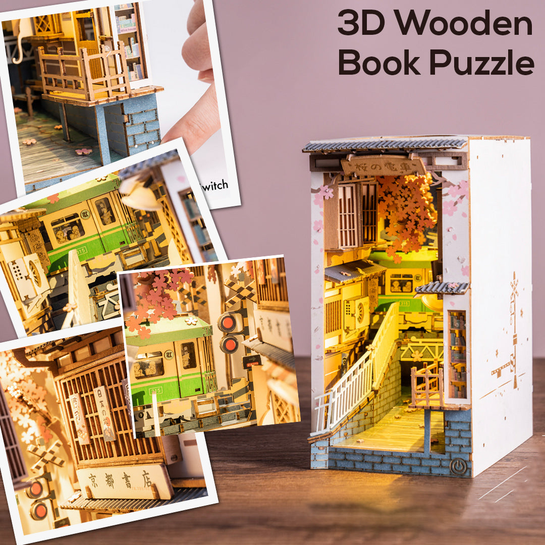 Lisslune | 3D Wooden Book Nook Puzzle