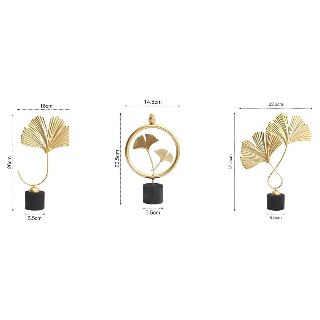 Lisslune | GoldenGrove – Minimalist Ginkgo Leaf Sculpture for Elegant Natural Charm