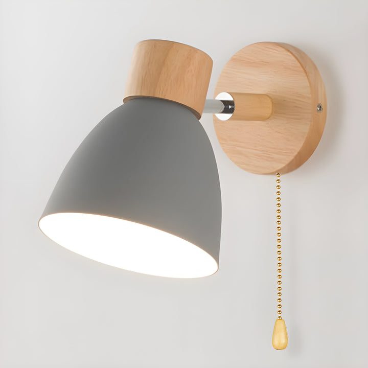 Lisslune | Wood Nordic Wall Lamp with Switch for the Bedroom