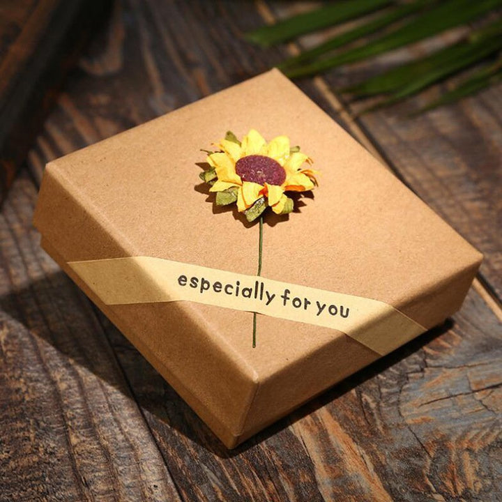 Lisslune | "You Are My Sunshine" Sunflower Necklace(Double-sided engraving)