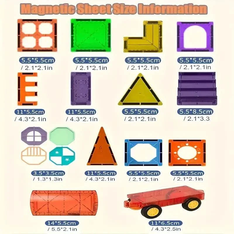 Lisslune | MagniBlocks – Magnetic building blocks for creative 3D construction & learning fun from 2 years old