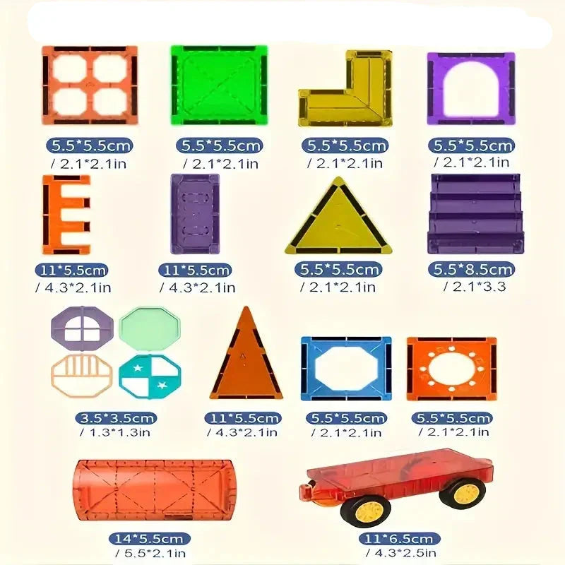 Lisslune | DreamBuild Set – Magnetic Building Blocks for Creative Castles & Imaginative Play