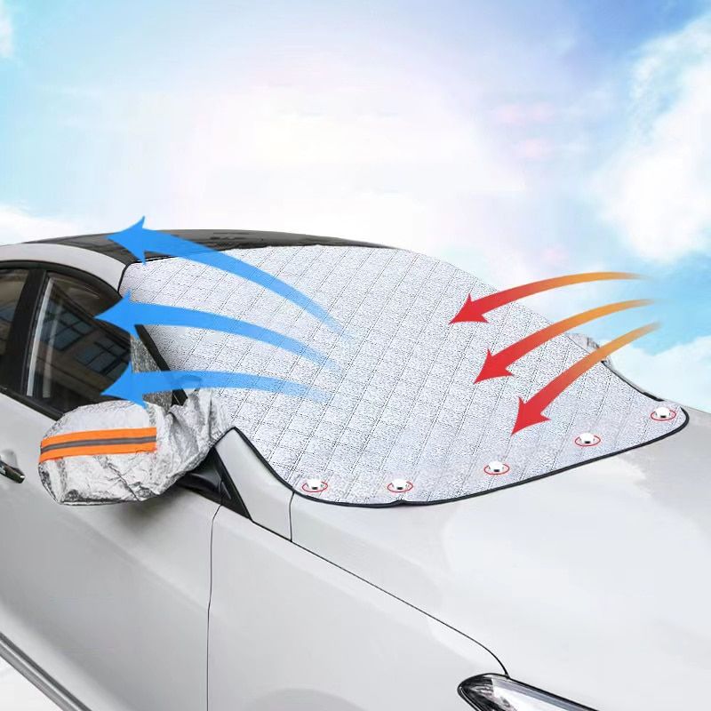 Lisslune | Multipurpose Magnetic Car Windshield Protector – Snow, Ice, and Sun Cover
