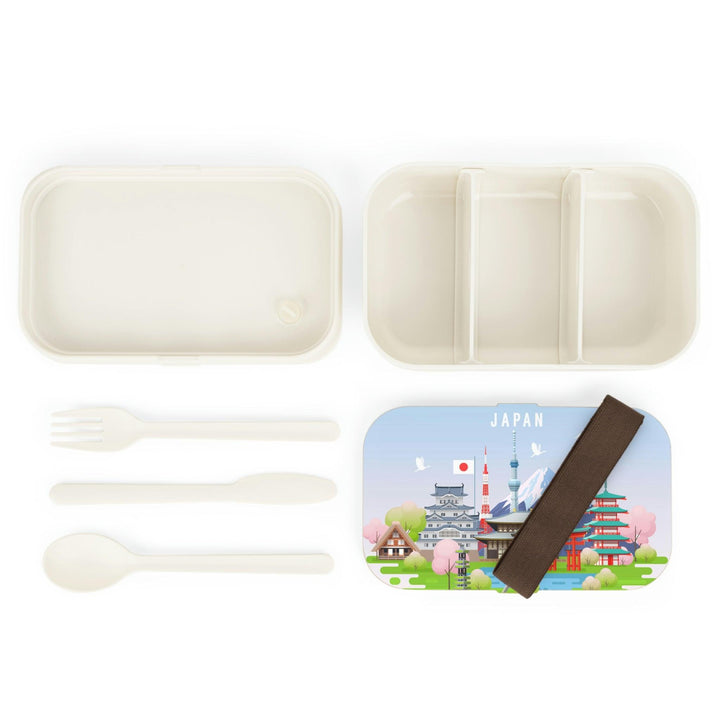 Lisslune | Stylish personalized bento lunch box with chic wooden lid - Ideal for meals on the go