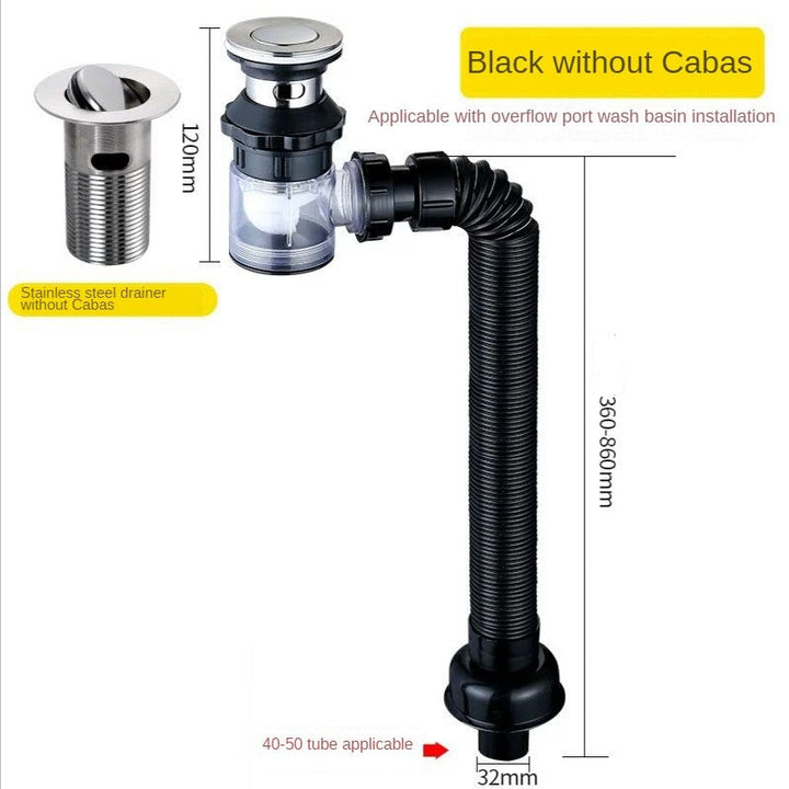 Lisslune | Universal Easy Drain Foldable Pipe