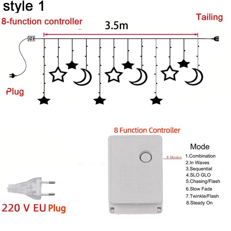 Lisslune | Fairy light string with heart-shaped design